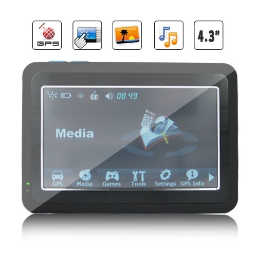 YF Processor 4.3 Inch HD Touchscreen GPS Navigation and Multimedia Unit - Click Image to Close